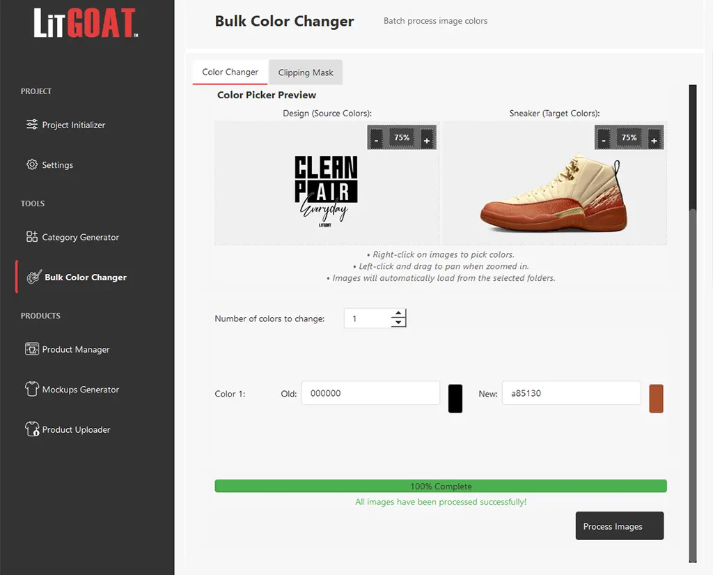 Bulk-Color-Changer