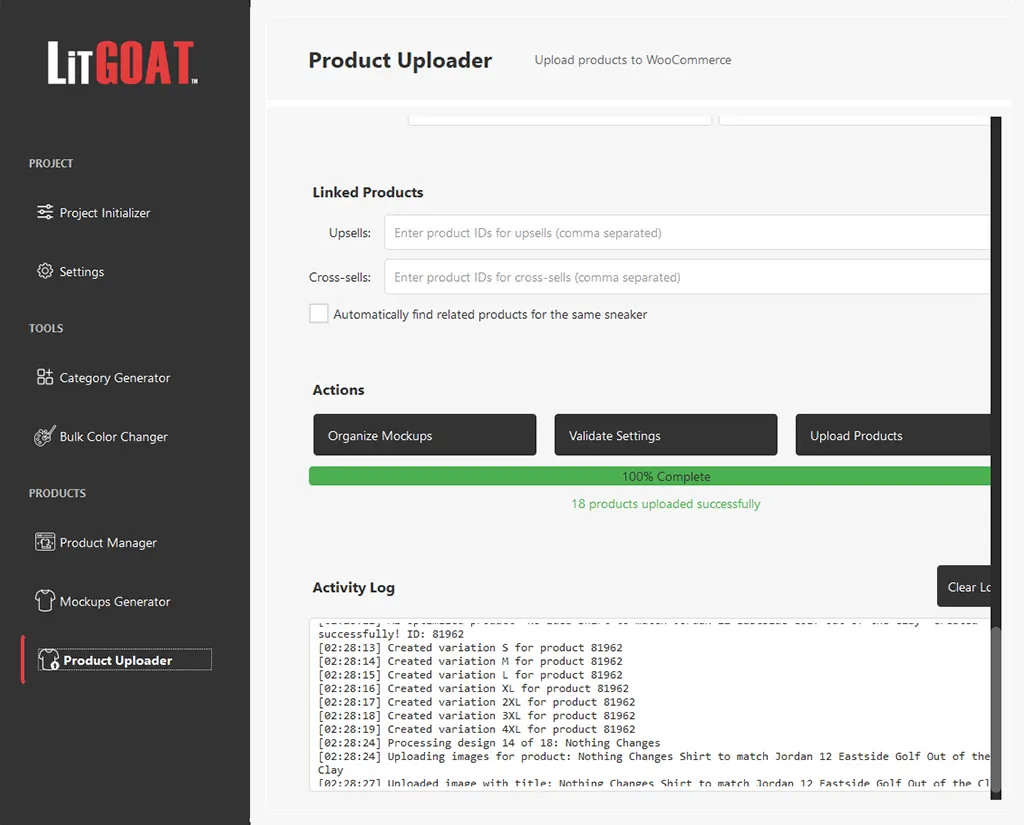 Products Uploader